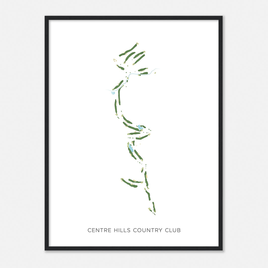 Print of Centre Hills Country Club Modern Map