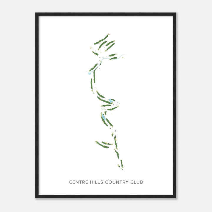 Print of Centre Hills Country Club Modern Map