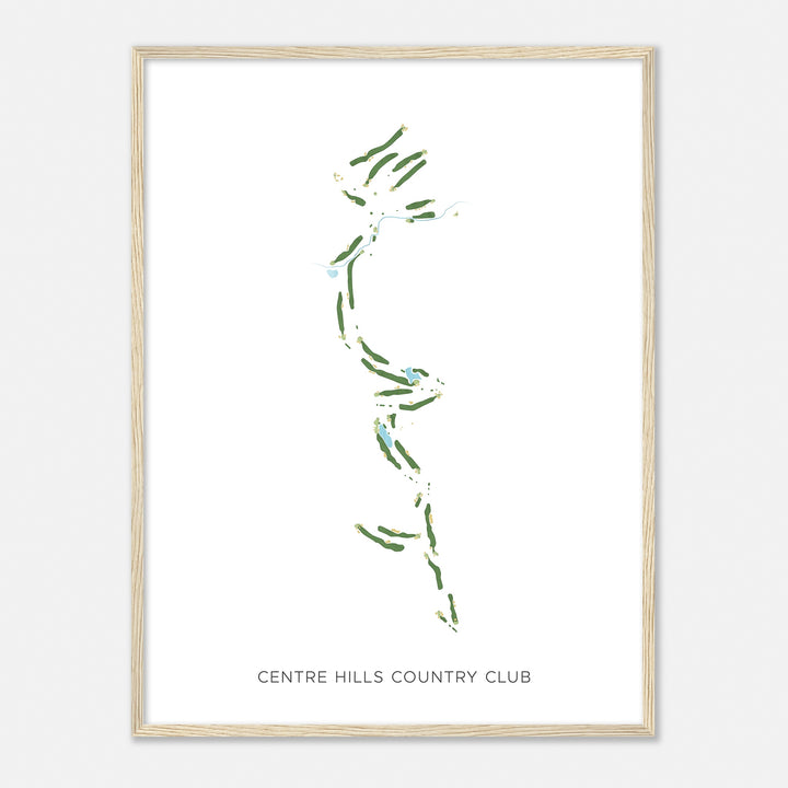 Print of Centre Hills Country Club Modern Map