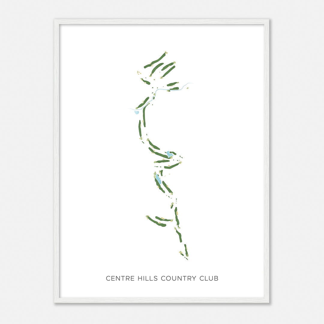 Print of Centre Hills Country Club Modern Map