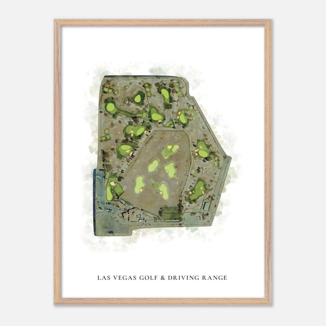 Print of Las Vegas Golf &amp; Driving Range Classic Map