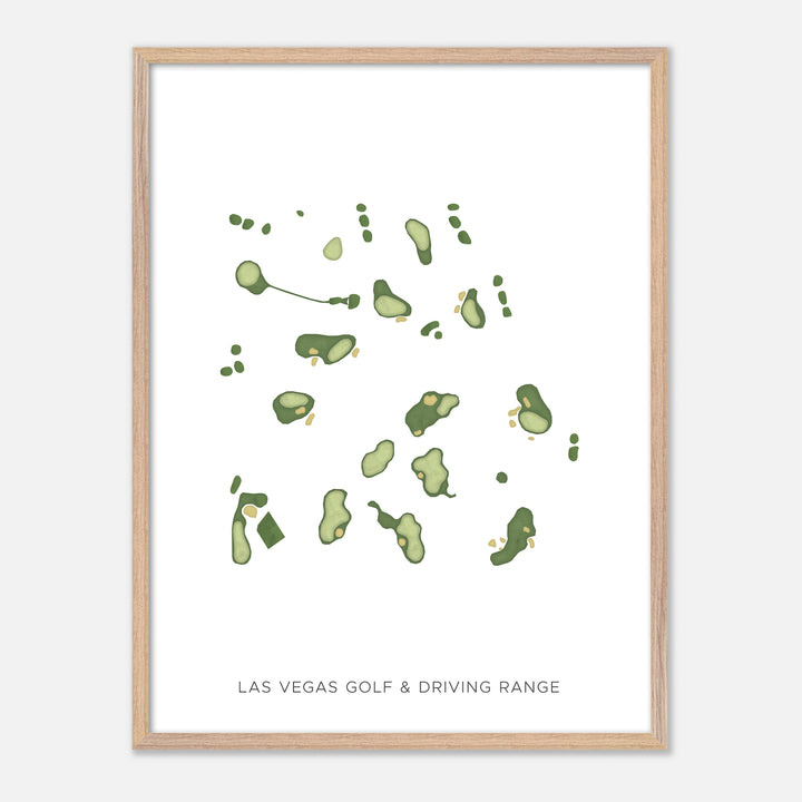 Print of Las Vegas Golf &amp; Driving Range Modern Map