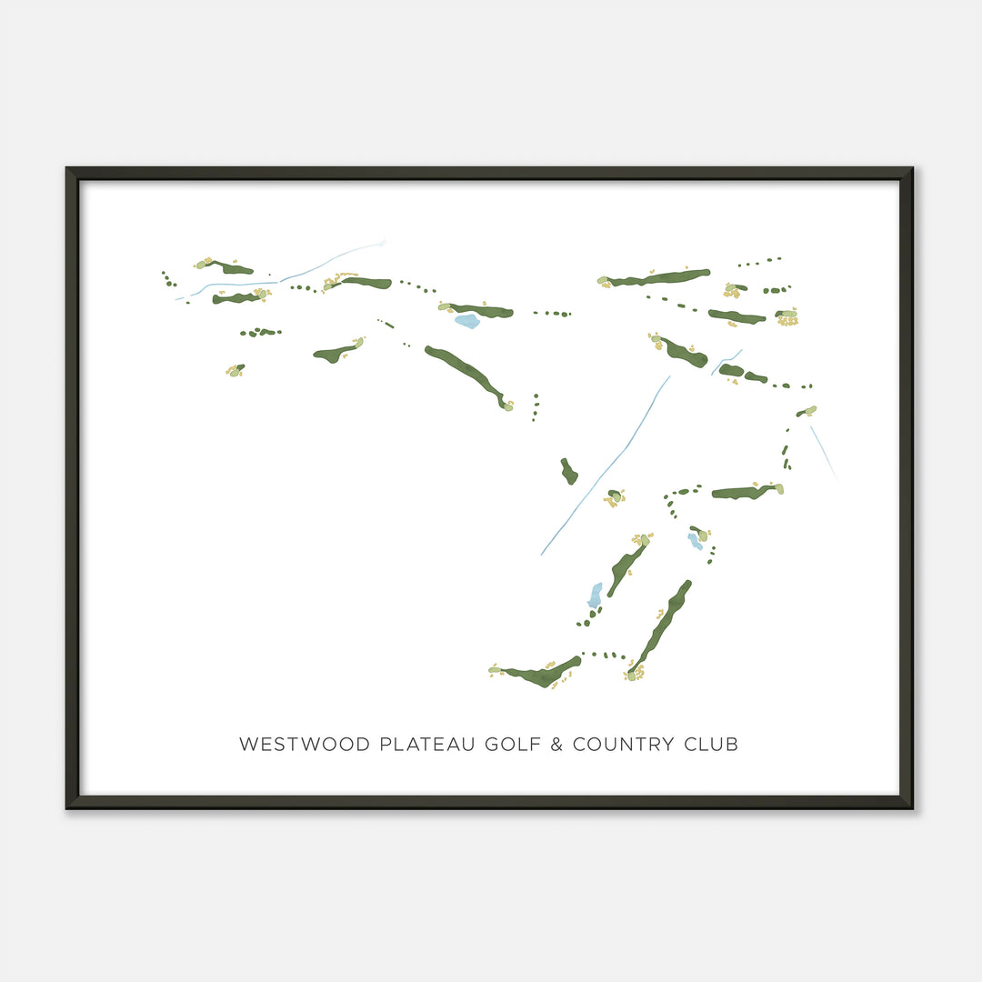 Print of Westwood Plateau Golf & Country Club Modern Map