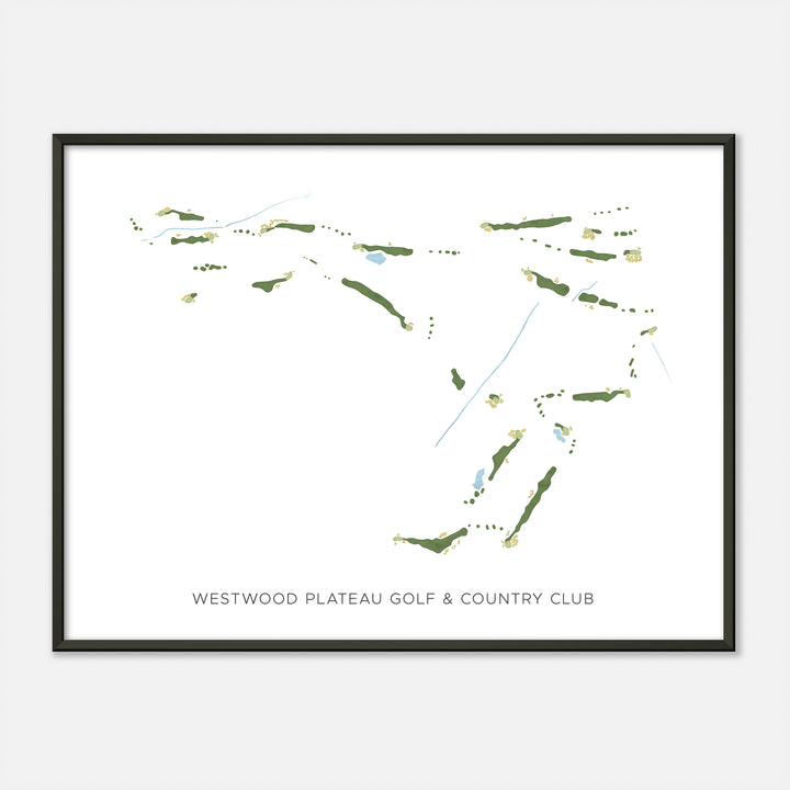 Print of Westwood Plateau Golf & Country Club Modern Map