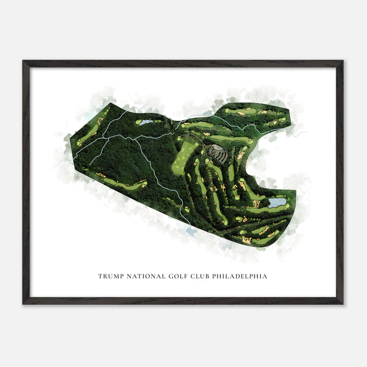 Print of Trump National Golf Club Philadelphia Classic Map