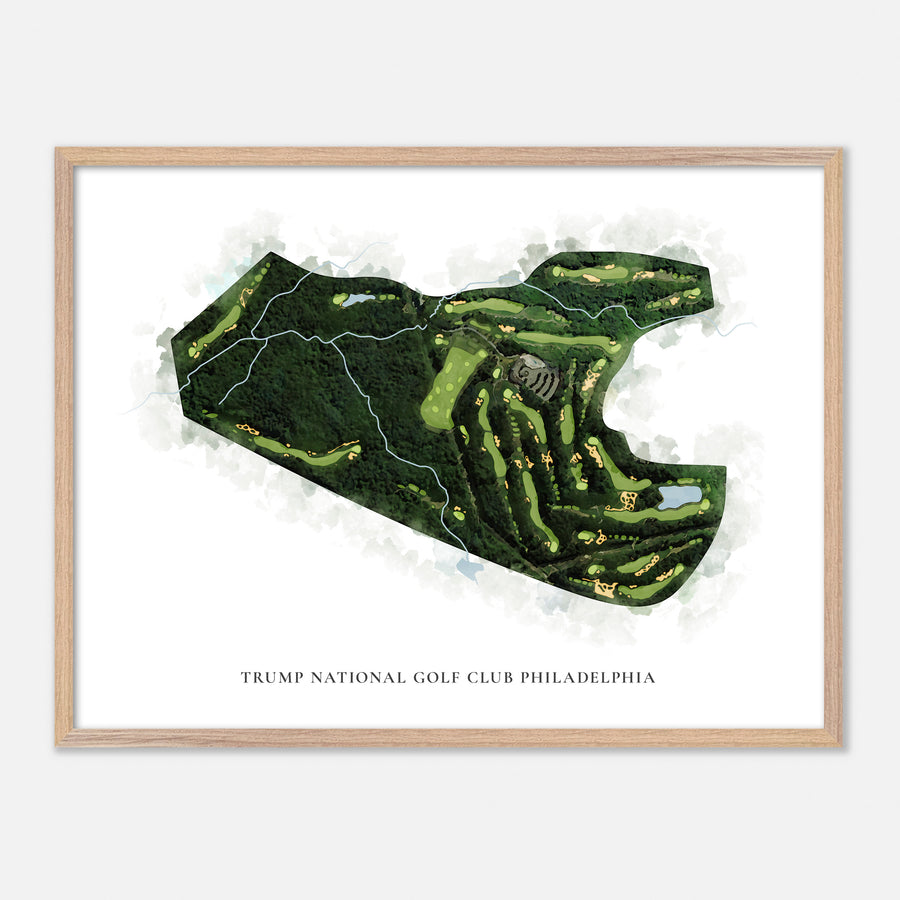 Print of Trump National Golf Club Philadelphia Classic Map