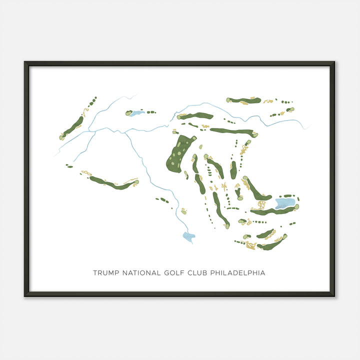Print of Trump National Golf Club Philadelphia Modern Map