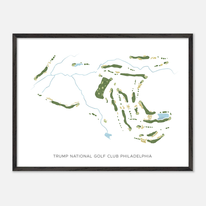 Print of Trump National Golf Club Philadelphia Modern Map
