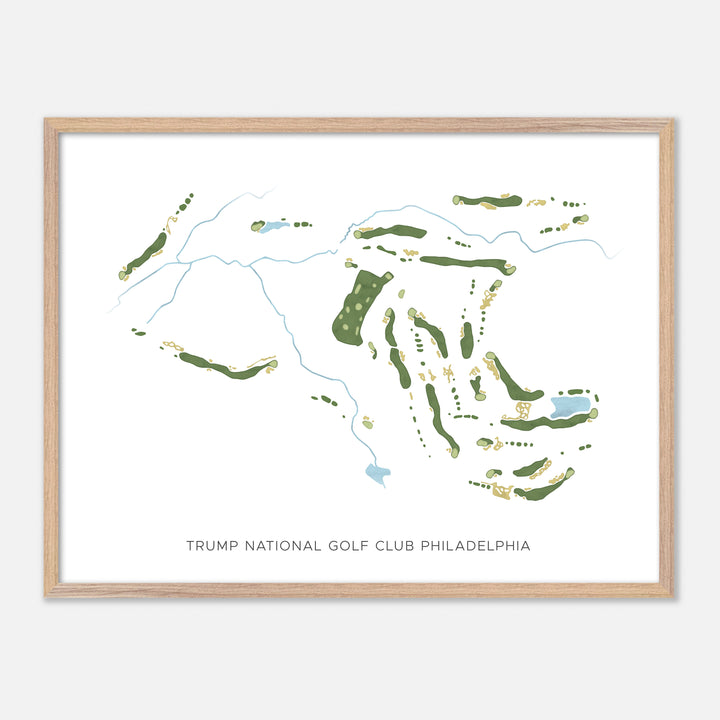 Print of Trump National Golf Club Philadelphia Modern Map