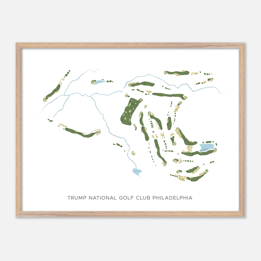 Print of Trump National Golf Club Philadelphia Modern Map