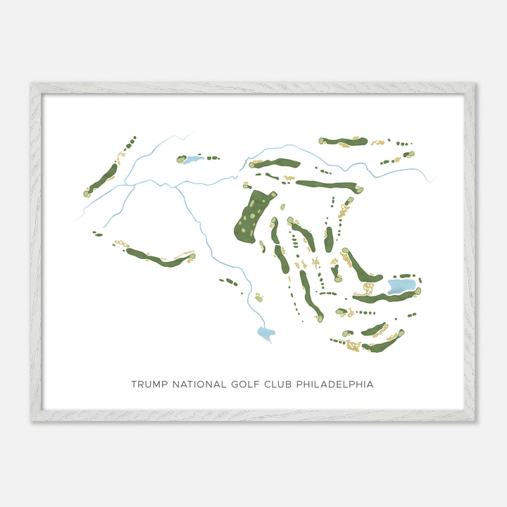 Print of Trump National Golf Club Philadelphia Modern Map