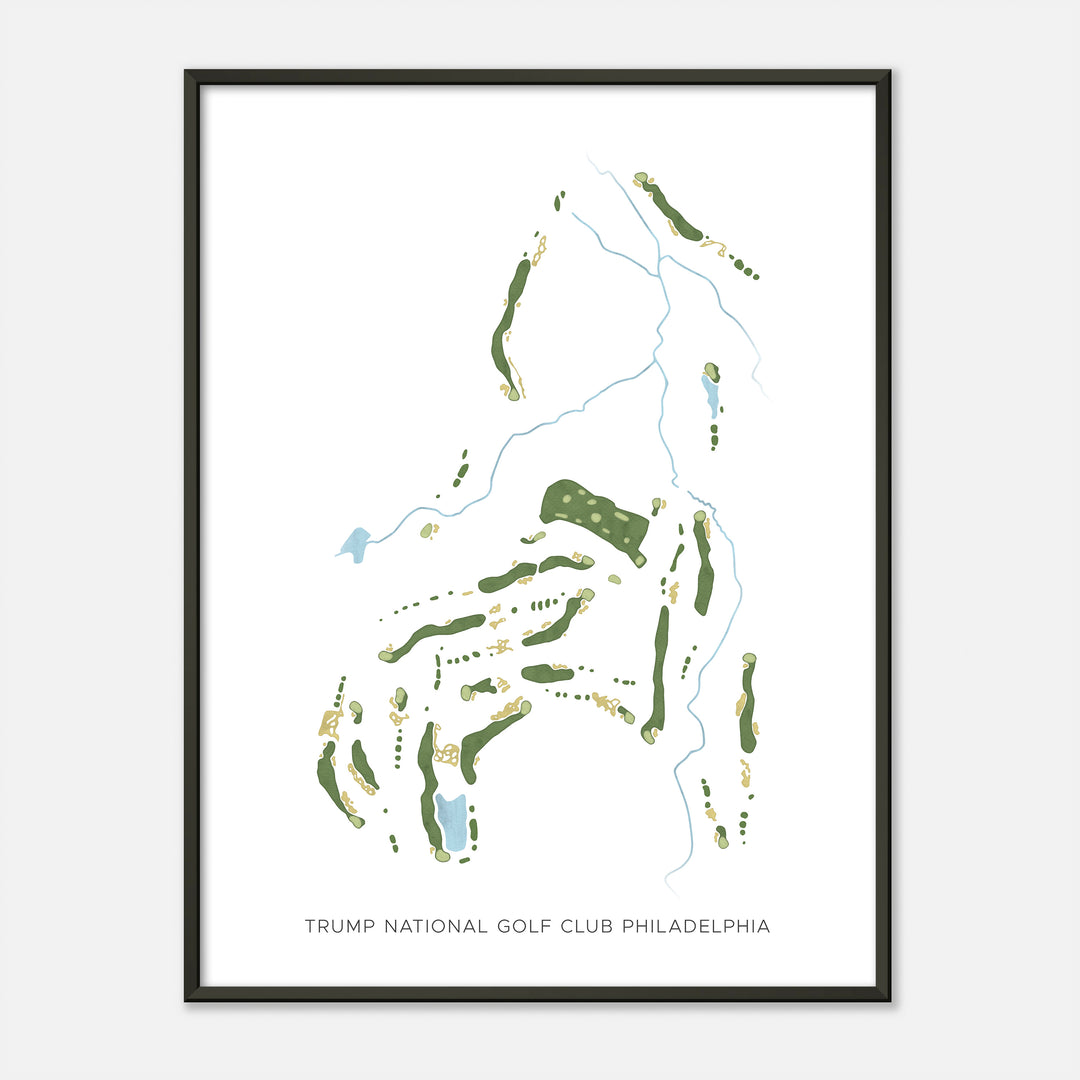 Print of Trump National Golf Club Philadelphia Modern Map