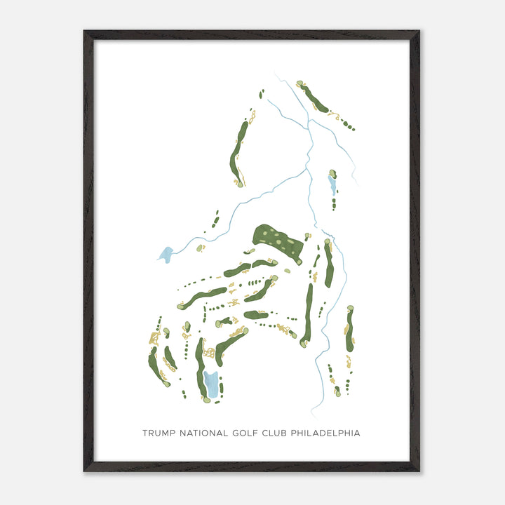 Print of Trump National Golf Club Philadelphia Modern Map