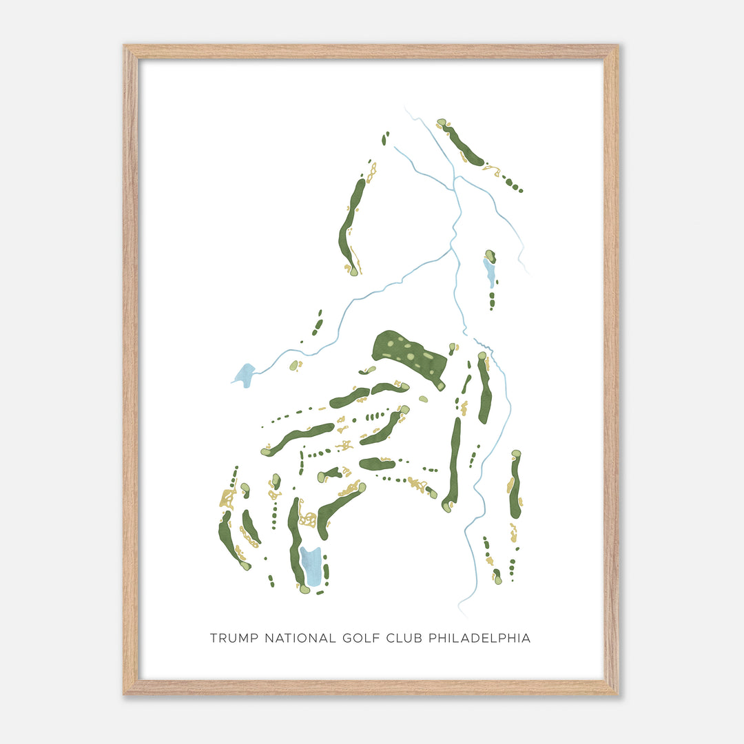Print of Trump National Golf Club Philadelphia Modern Map