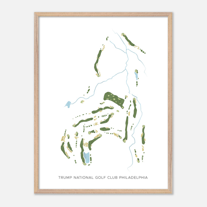 Print of Trump National Golf Club Philadelphia Modern Map