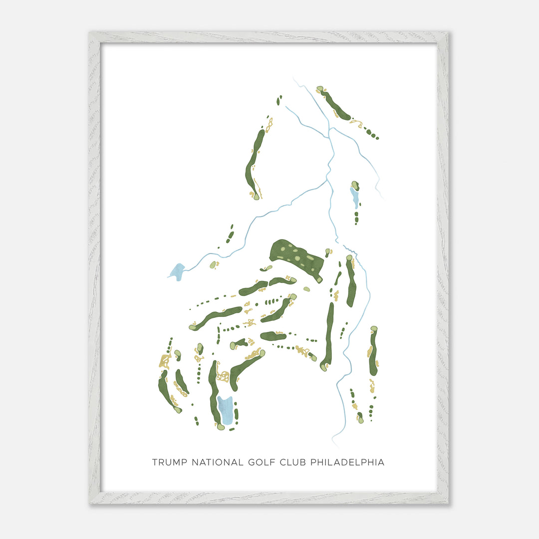 Print of Trump National Golf Club Philadelphia Modern Map