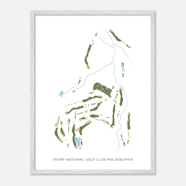 Print of Trump National Golf Club Philadelphia Modern Map