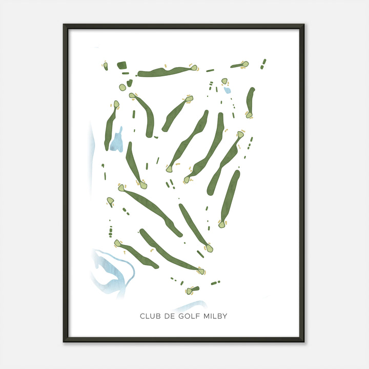 Print of Club De Golf Milby Modern Map