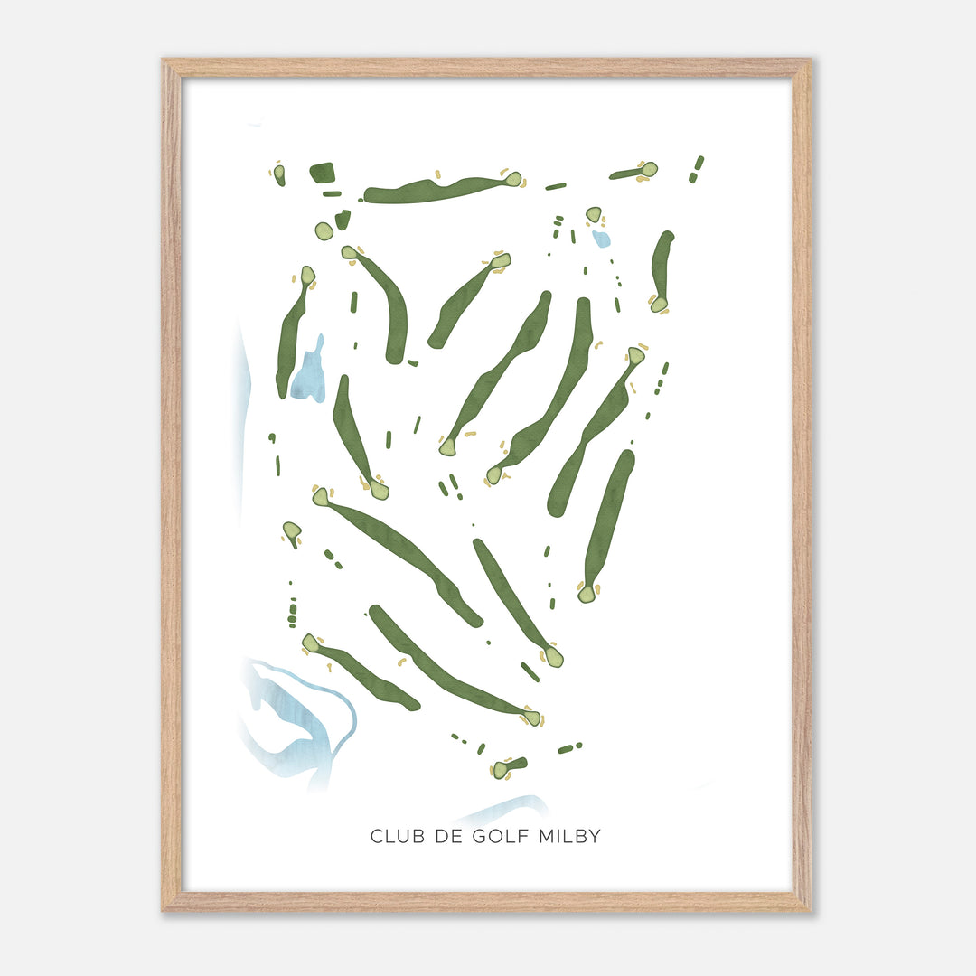 Print of Club De Golf Milby Modern Map