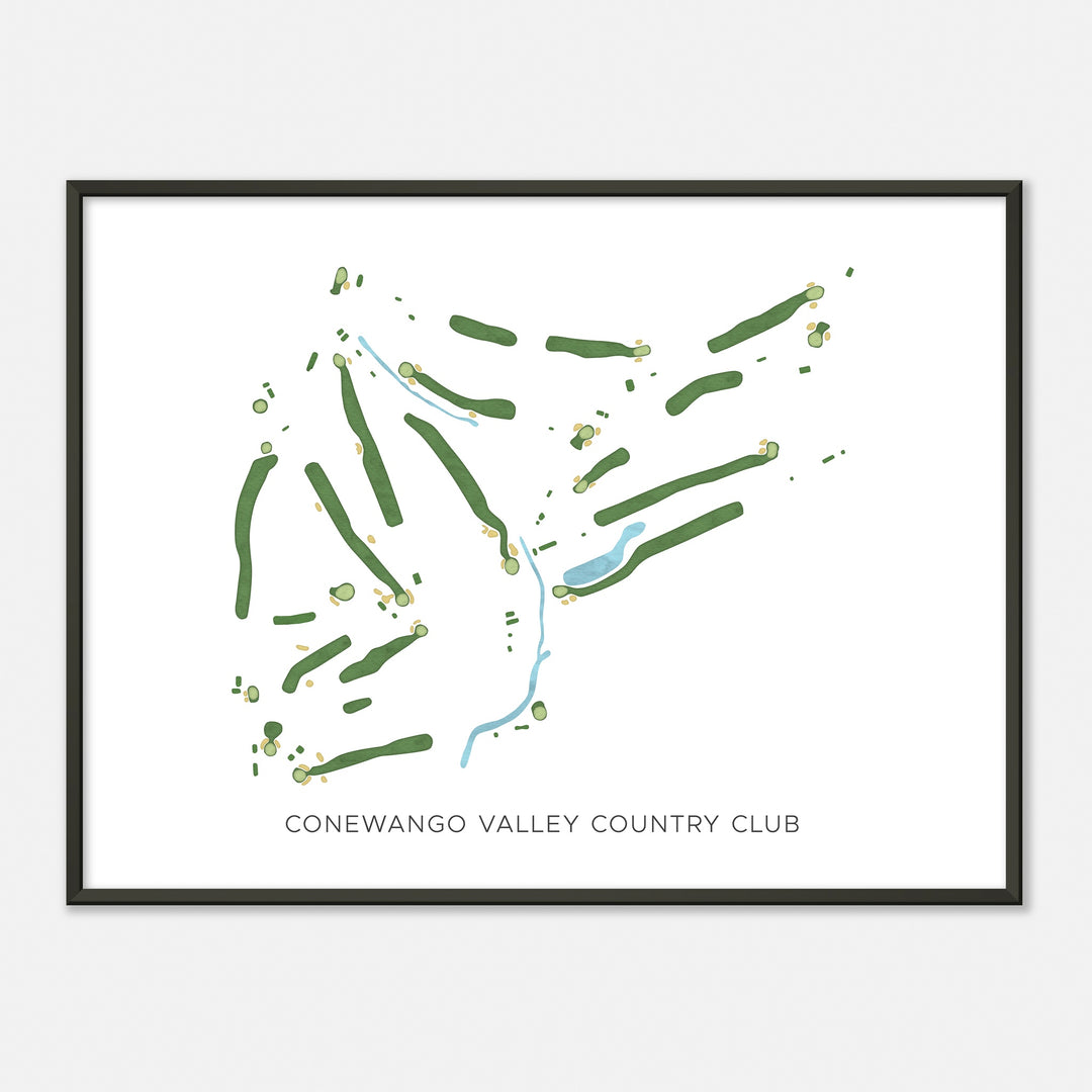 Print of Conewango Valley Country Club Modern Map