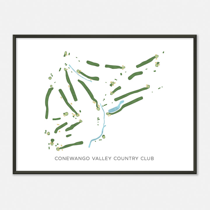 Print of Conewango Valley Country Club Modern Map