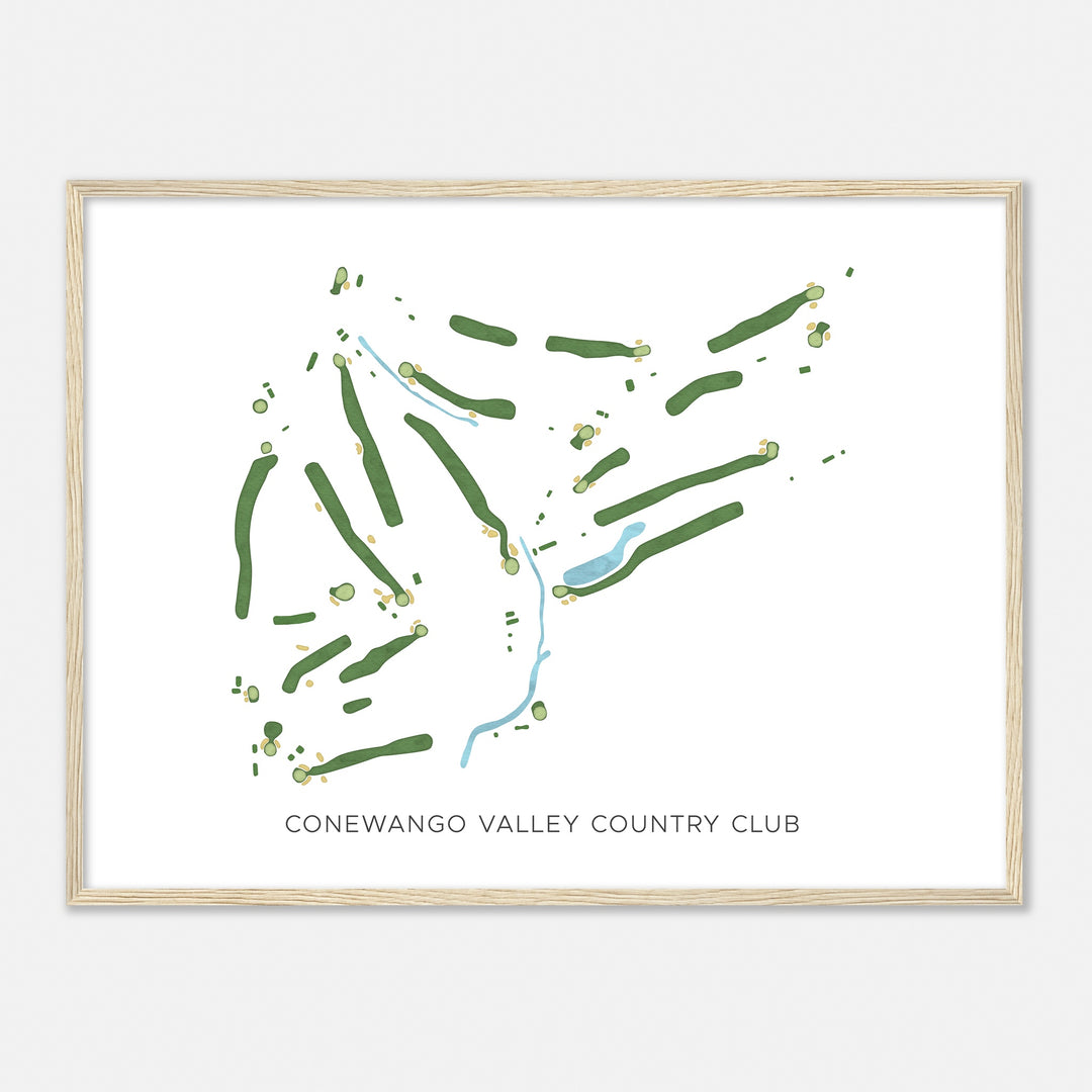 Print of Conewango Valley Country Club Modern Map