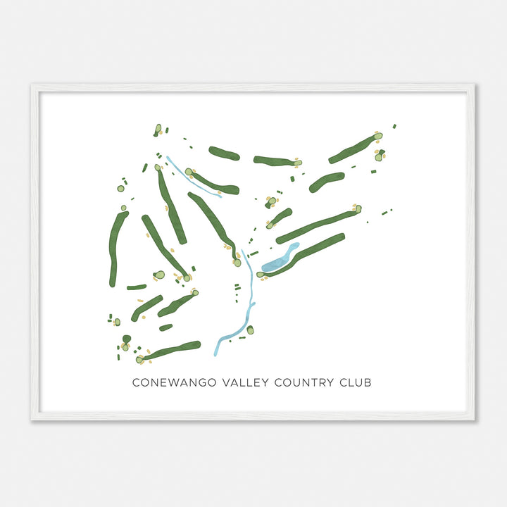 Print of Conewango Valley Country Club Modern Map