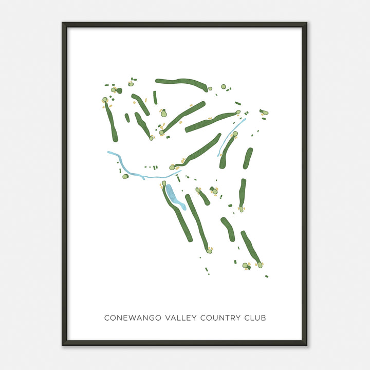 Print of Conewango Valley Country Club Modern Map