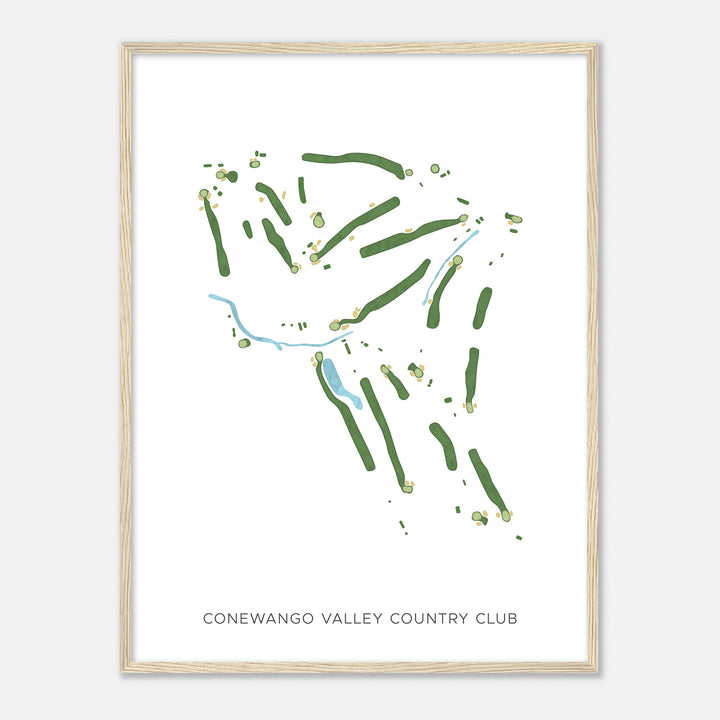 Print of Conewango Valley Country Club Modern Map