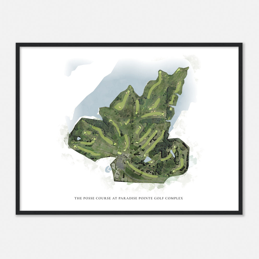 Print of The Posse Course At Paradise Pointe Golf Complex Classic Map