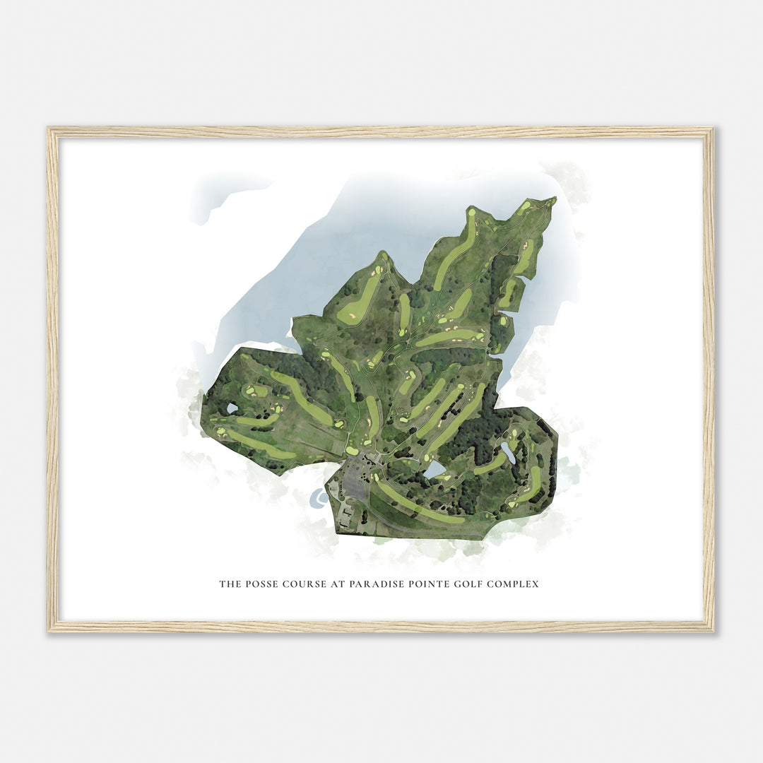 Print of The Posse Course At Paradise Pointe Golf Complex Classic Map