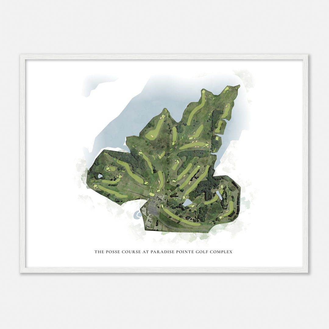 Print of The Posse Course At Paradise Pointe Golf Complex Classic Map