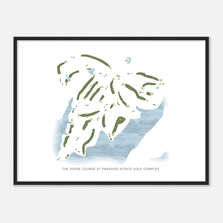 Print of The Posse Course At Paradise Pointe Golf Complex Modern Map