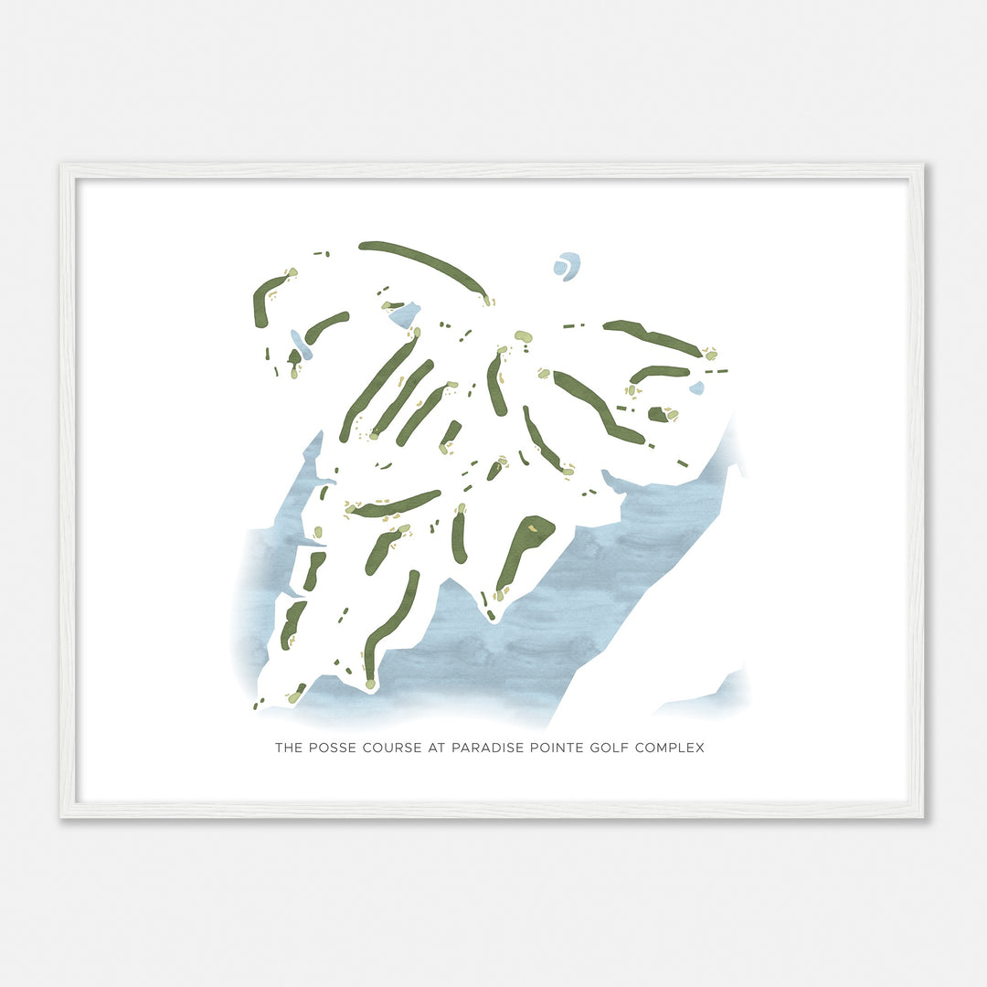 Print of The Posse Course At Paradise Pointe Golf Complex Modern Map