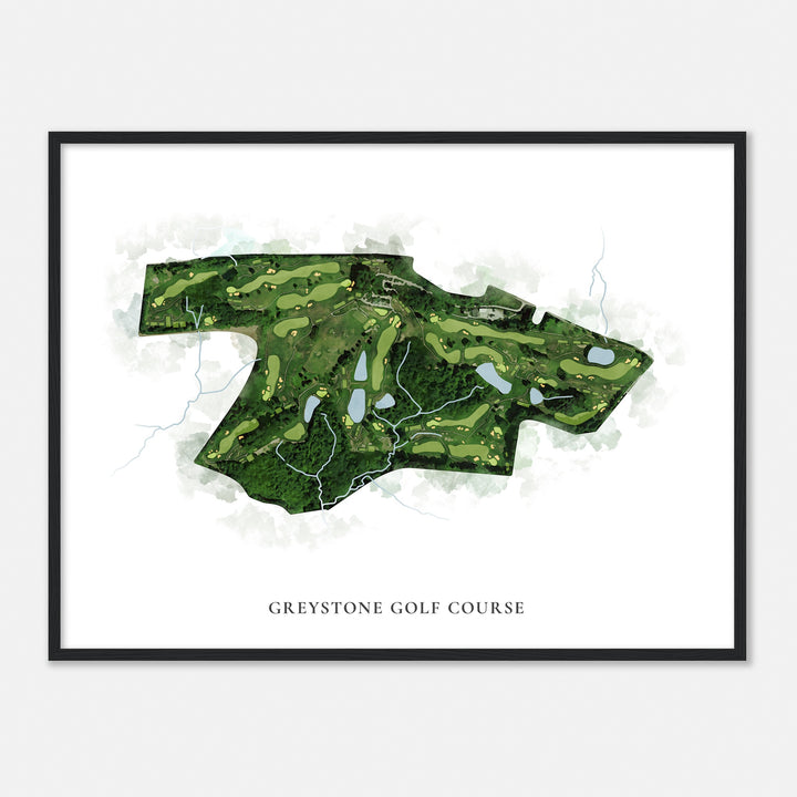 Print of Greystone Golf Course Classic Map