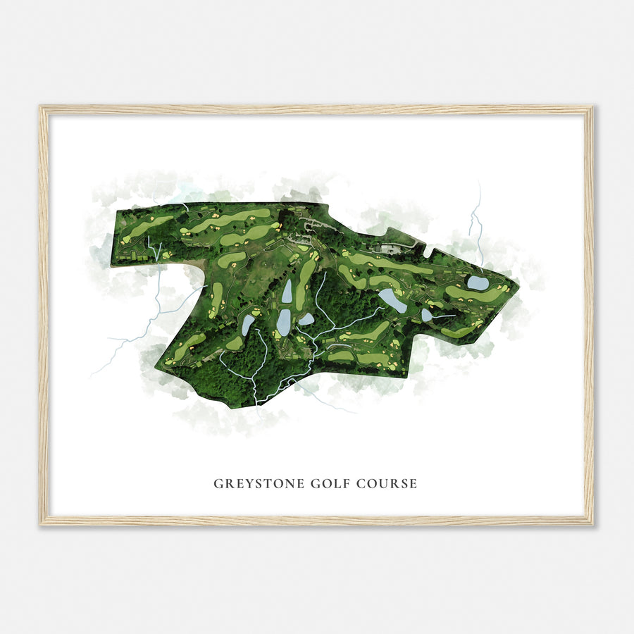 Print of Greystone Golf Course Classic Map