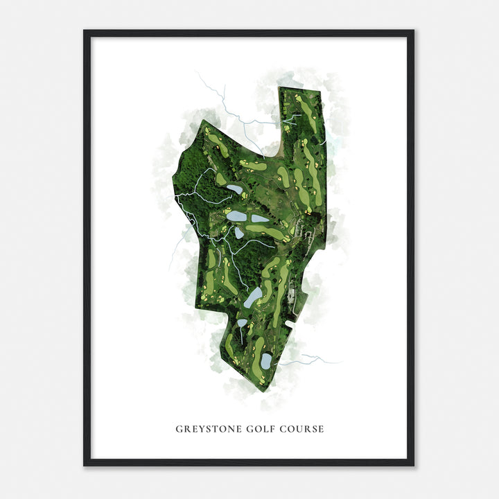 Print of Greystone Golf Course Classic Map