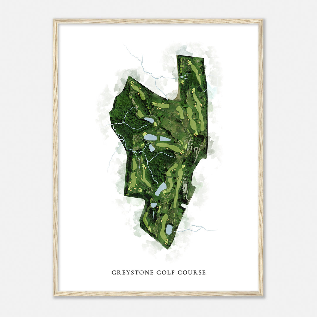 Print of Greystone Golf Course Classic Map