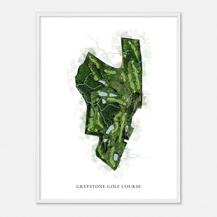 Print of Greystone Golf Course Classic Map