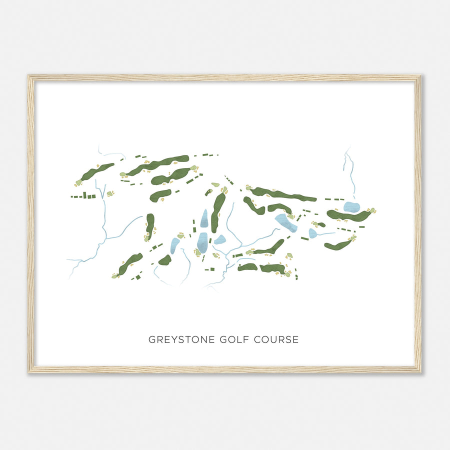 Print of Greystone Golf Course Modern Map