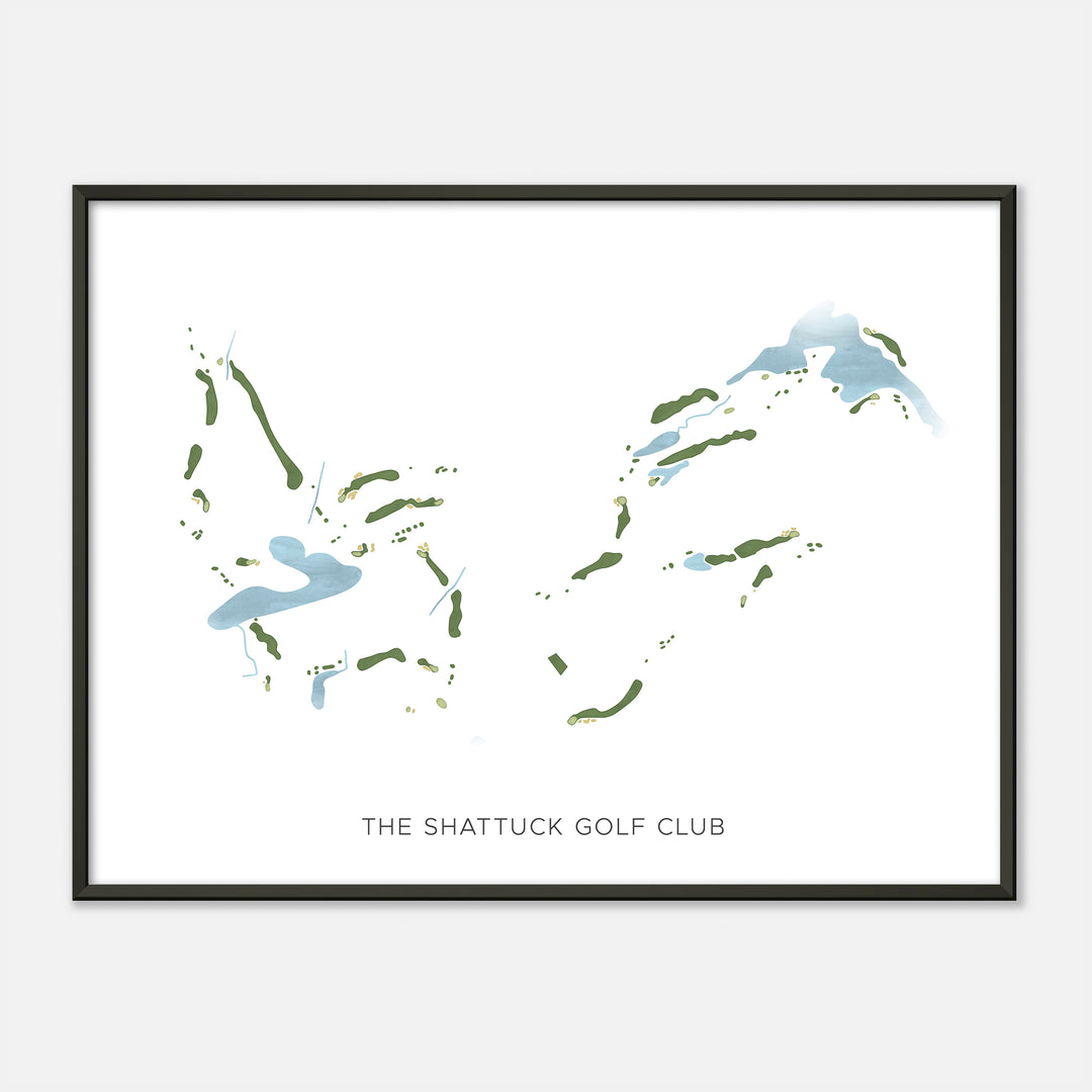 Print of The Shattuck Golf Club Modern Map