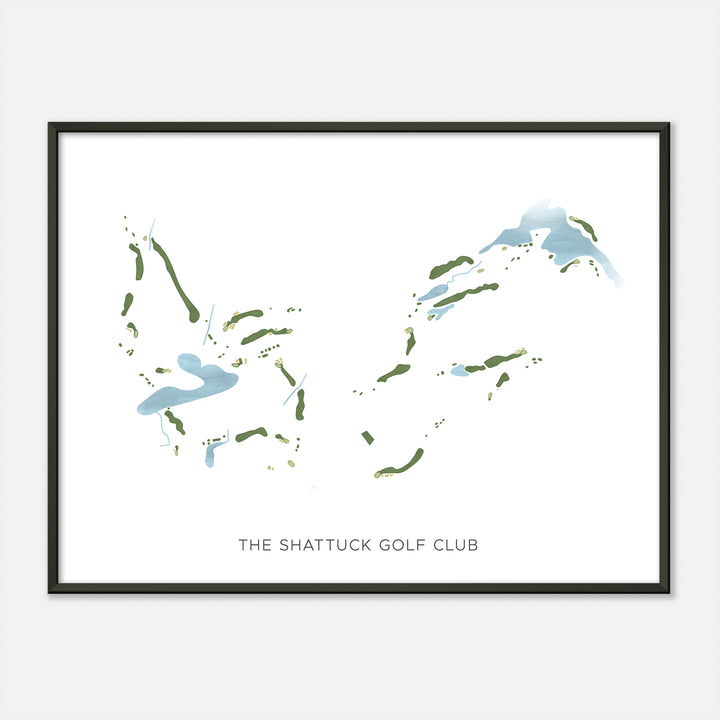 Print of The Shattuck Golf Club Modern Map