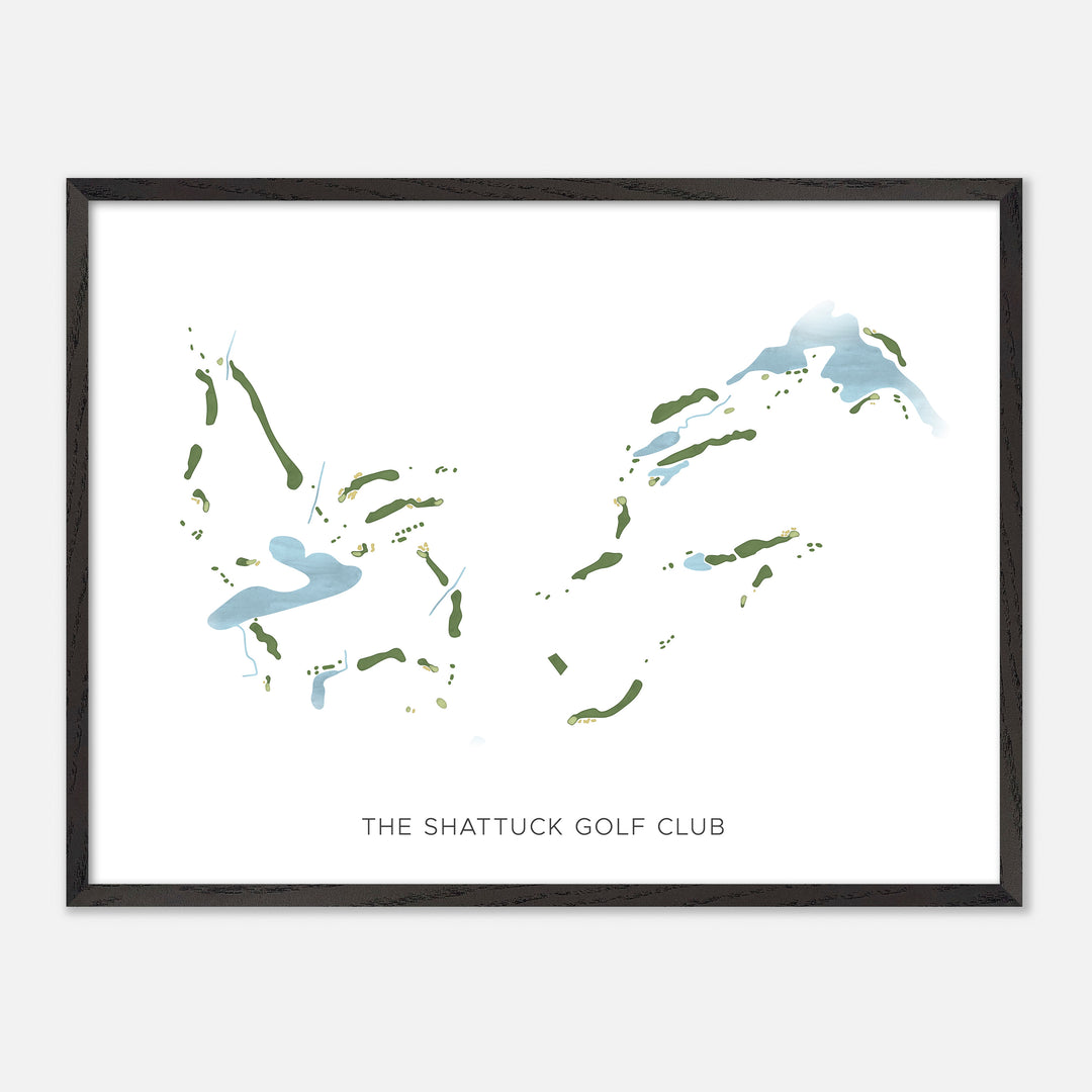 Print of The Shattuck Golf Club Modern Map