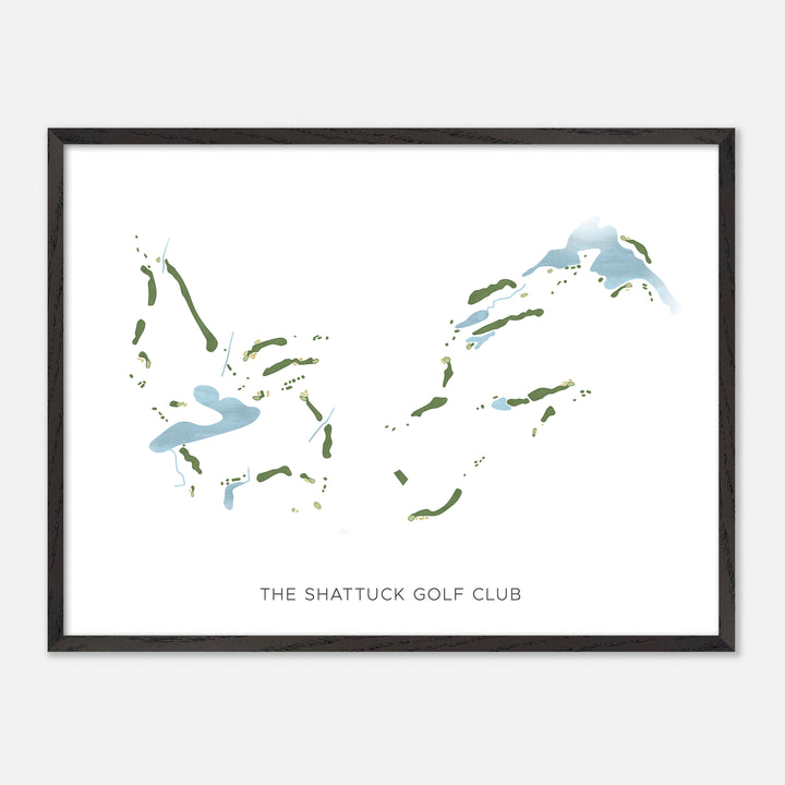 Print of The Shattuck Golf Club Modern Map