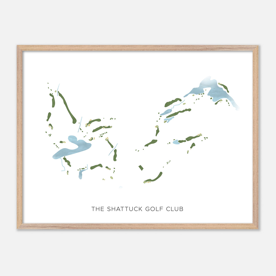 Print of The Shattuck Golf Club Modern Map