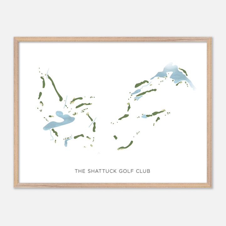 Print of The Shattuck Golf Club Modern Map