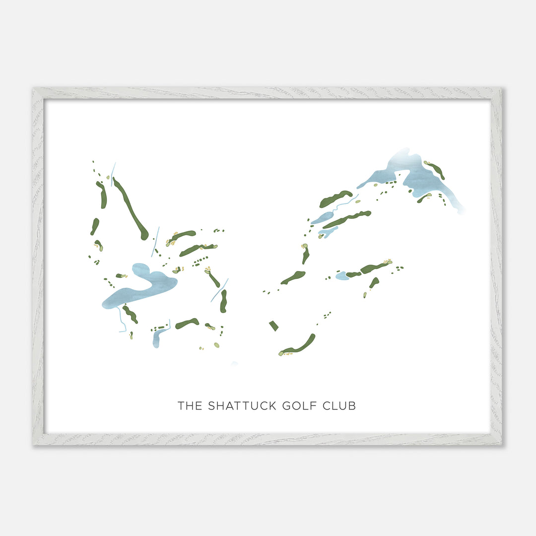 Print of The Shattuck Golf Club Modern Map