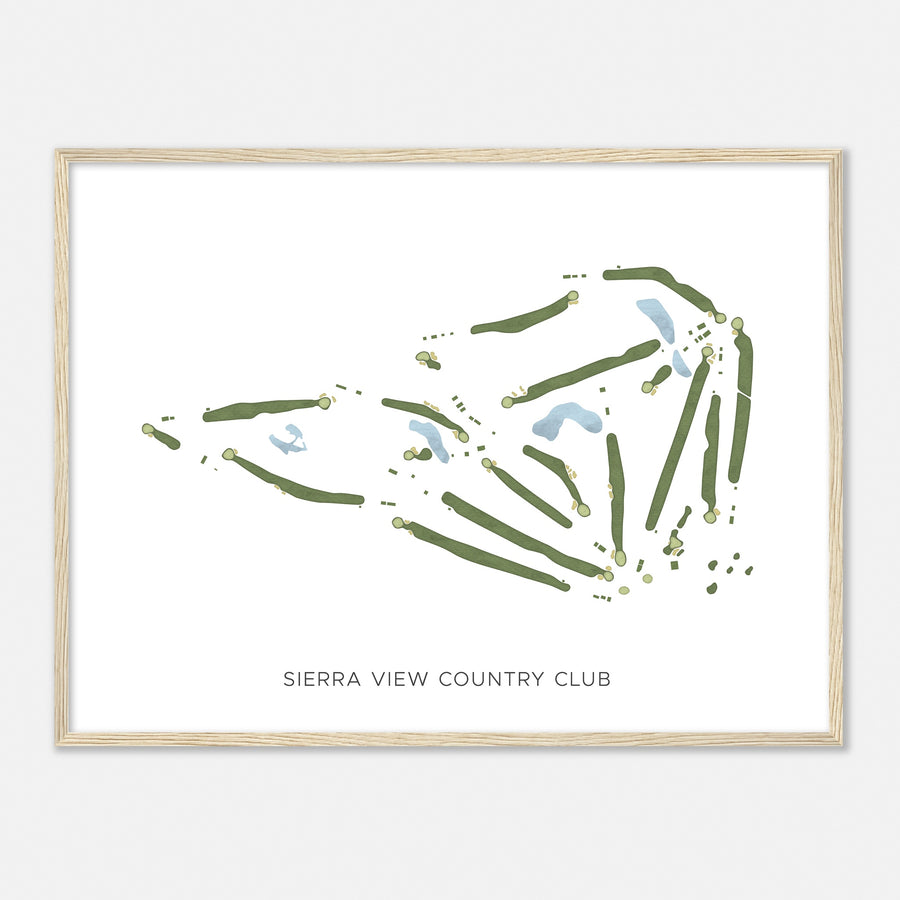 Print of Sierra View Country Club Modern Map