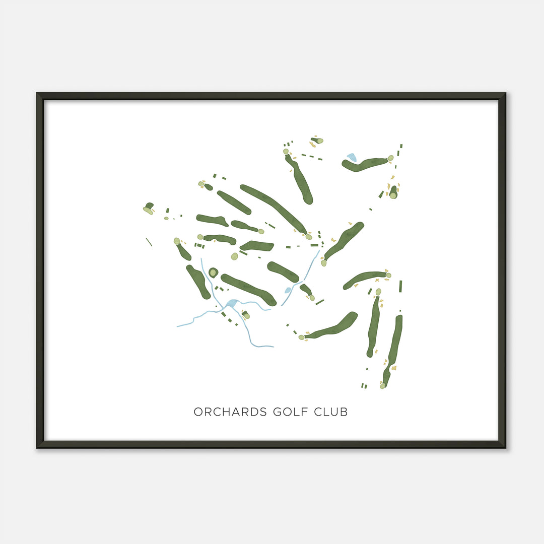 Print of Orchards Golf Club Modern Map