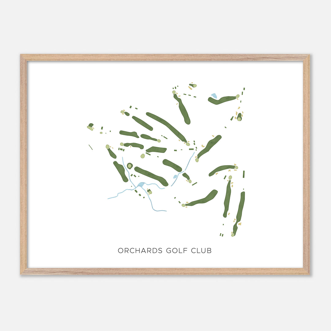 Print of Orchards Golf Club Modern Map